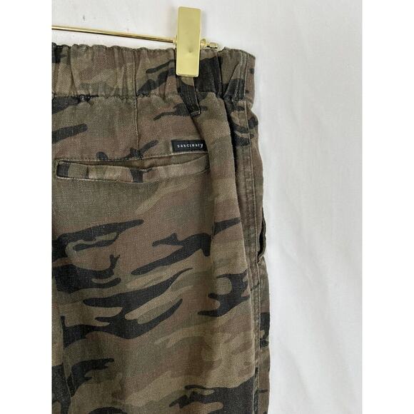 Sanctuary Standard Surplus sz 28 Cropped Camo Linen Pants Women's - Picture 5 of 11